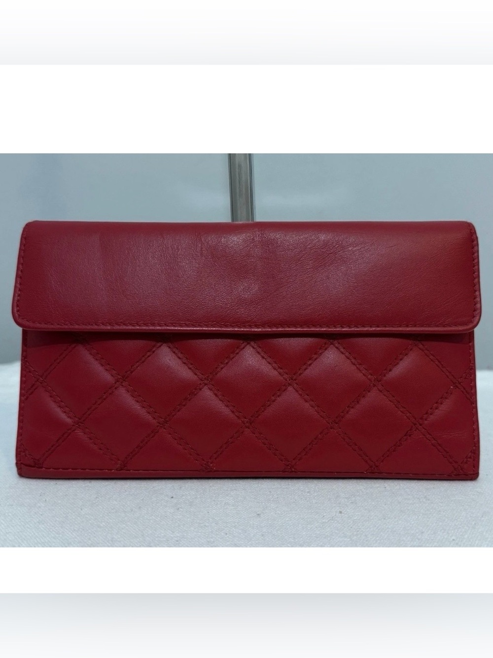 Buxton Red Quilted Leather Women's Wallet